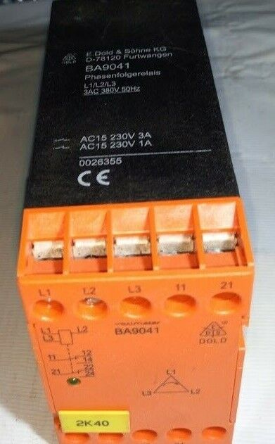 E.Dold & Sohne KG BA9041 Phasenfolgerelais Phase sequence relay BA 9041