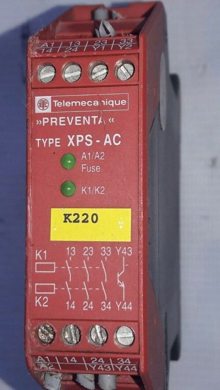 Telemecanique XPS-AC K220 Safety Relay Preventa XPSAC5121 24V AC