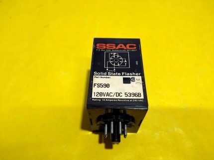 SSAC FS590 12-VAC/DC 5396B Solid State Flasher Relay