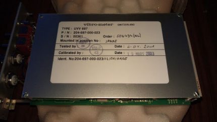 Vibro-Meter Inc UVV 697 UVV697 204-697-000-023 Vibration Processor 204697000023
