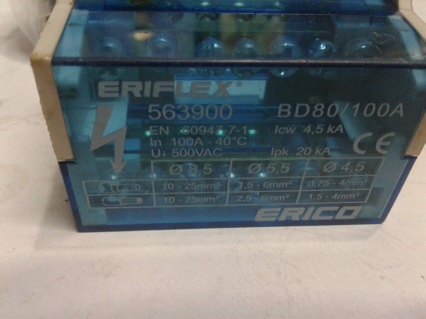 Eriflex 563900 80/100A 2 Pole Distribution Block EN 60947-7-1 - Image 5