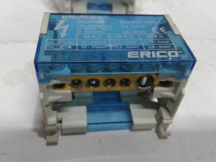 Eriflex 563900 80/100A 2 Pole Distribution Block EN 60947-7-1