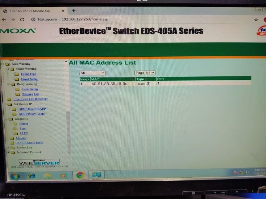 EDS-405A-MM-SC V1.2 Moxa Industrial Managed Ethernet Switch 1201405100021 New - Image 3