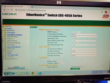EDS-405A-MM-SC V1.2 Moxa Industrial Managed Ethernet Switch 1201405100021 New