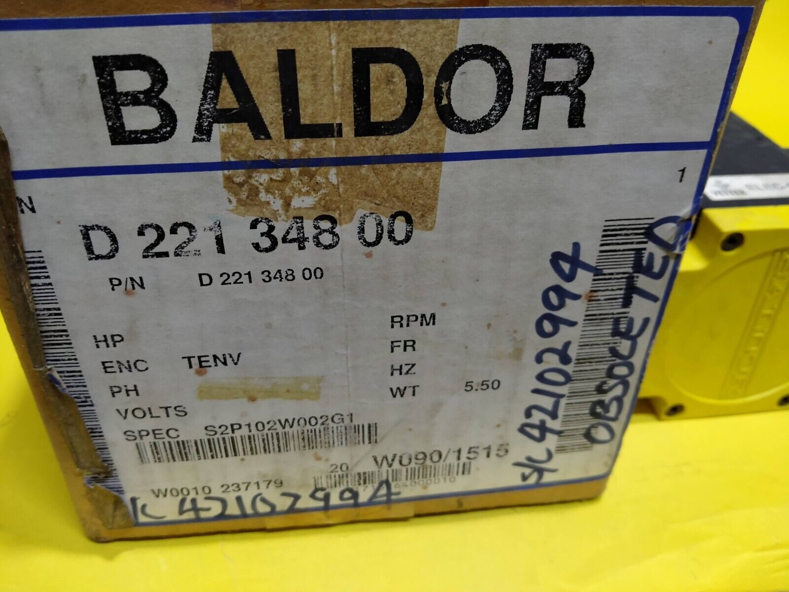 Staubli Baldor W090/1515 D 221 348 00 S2P102W002G1 Brushless AC Servo motor - Image 11