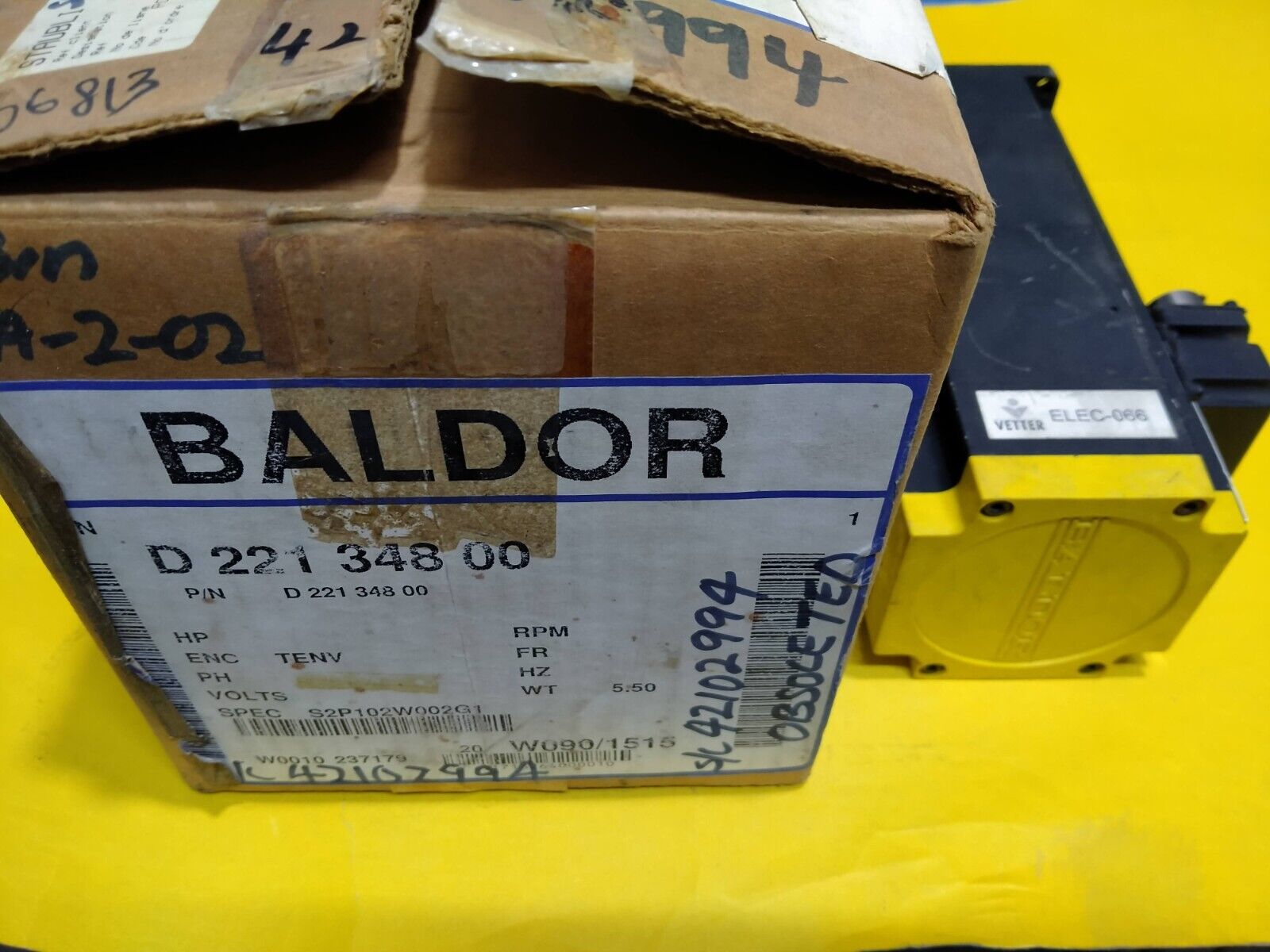 Staubli Baldor W090/1515 D 221 348 00 S2P102W002G1 Brushless AC Servo motor - Image 10
