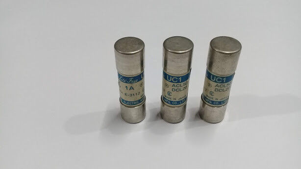Utsunomiya Electric UC1 1A ACL50 DCL20 Cello-Lite Fuse UC1 Lot of 3