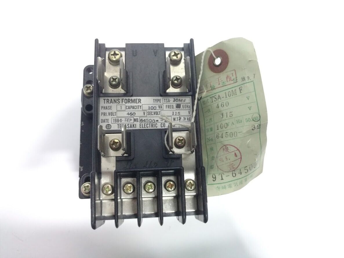 Terasaki TSA-10MF Pri 460V Sec 115 Cap 100V Trans Former New