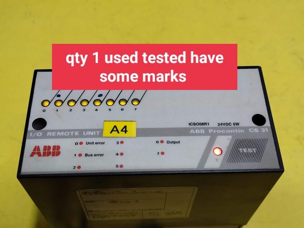 ABB Procontic CS31 I/O Remote Unit 24 VDC 5W Model ICSO08R1 - Image 7