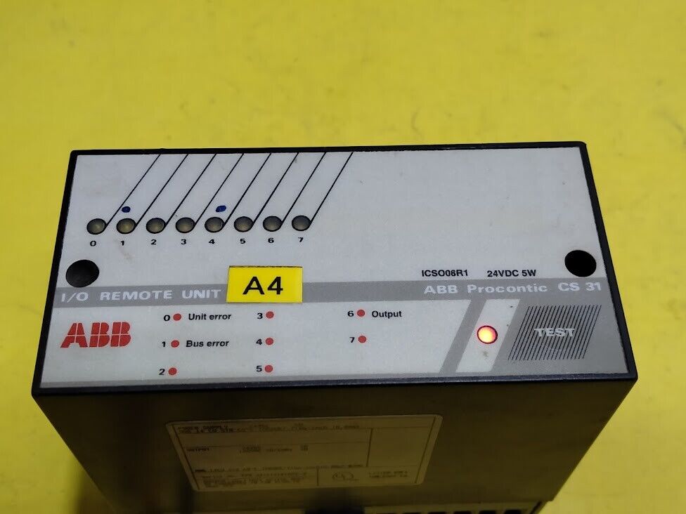 ABB Procontic CS31 I/O Remote Unit 24 VDC 5W Model ICSO08R1 - Image 2