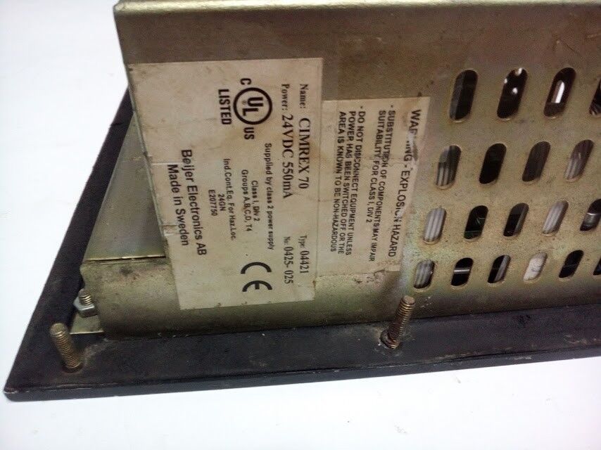 Beijer CIMREX 70 Type 04421 No 0425-025 24VDC 550mA HMI *Selling as is basis - Image 7