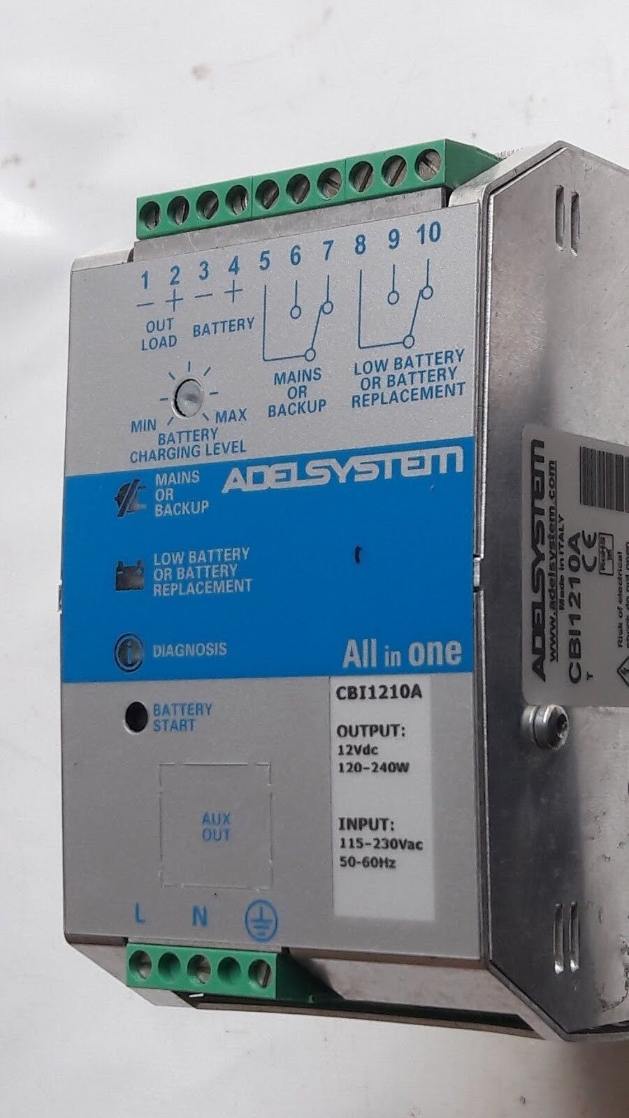 ADELSYSTEM CBI1210A POWER SUPPLY/UPS ALL IN ONE Altech Corp.