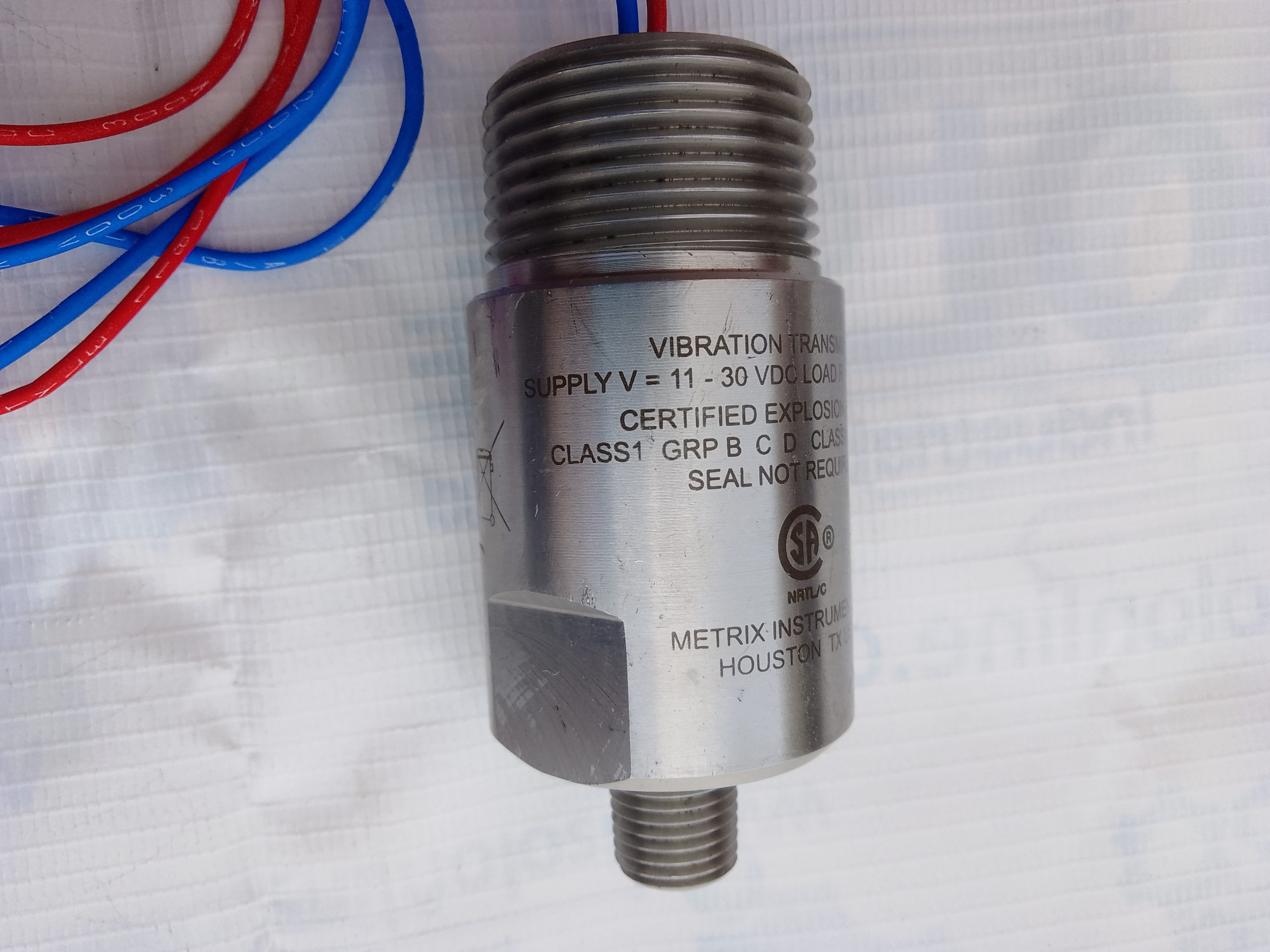Metrix Instrument Co. ST5484E-123-020-00 Vibration Transmitter ST5484E12302000 - Image 3