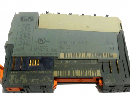 B&R X20 D0 9322 PLC Module Rev E0 W/ X20BM11 Bus base Rev. G0