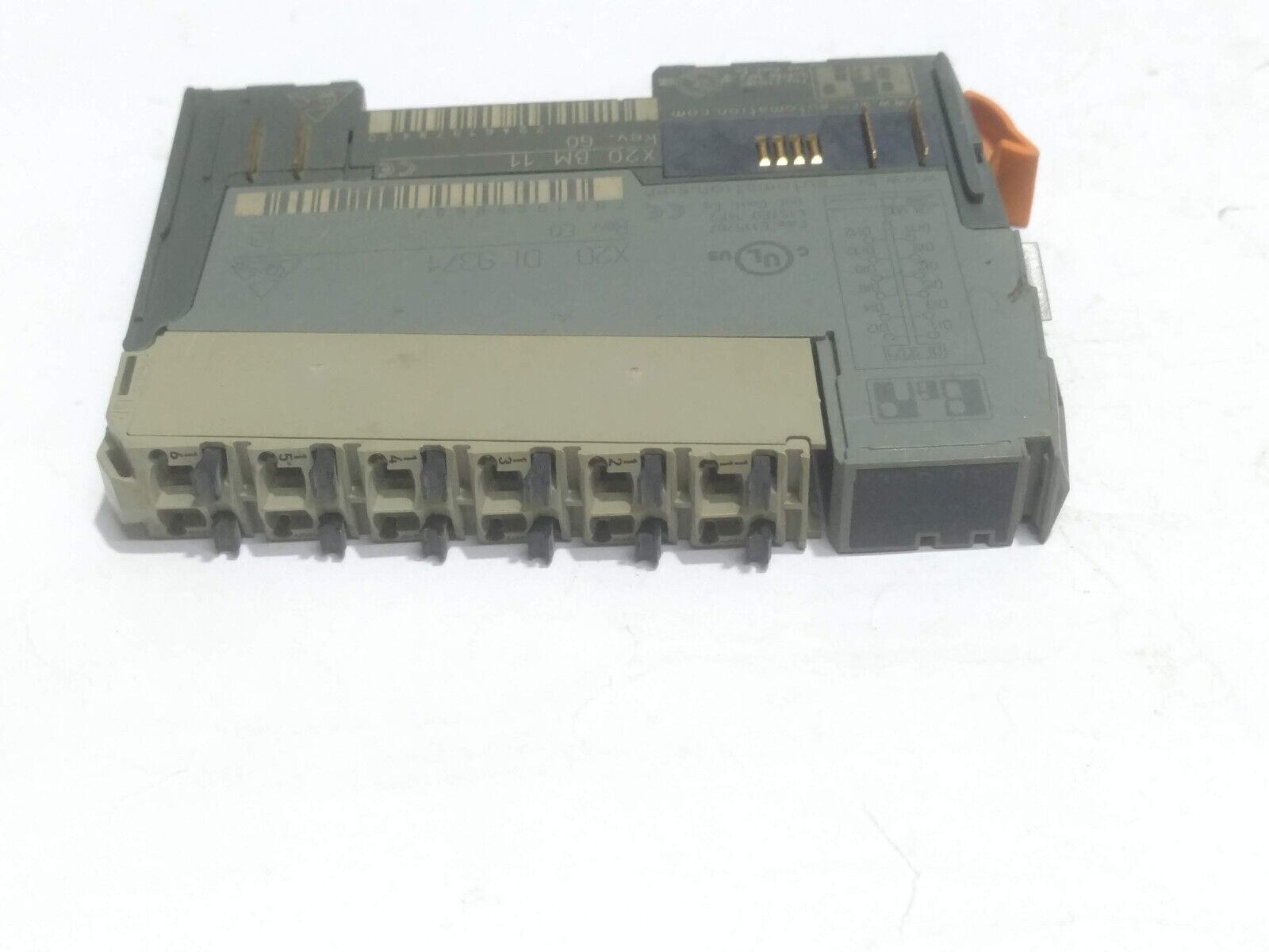 B&R X20 D0 9322 PLC Module Rev E0 W/ X20BM11 Bus base Rev. G0 - Image 4