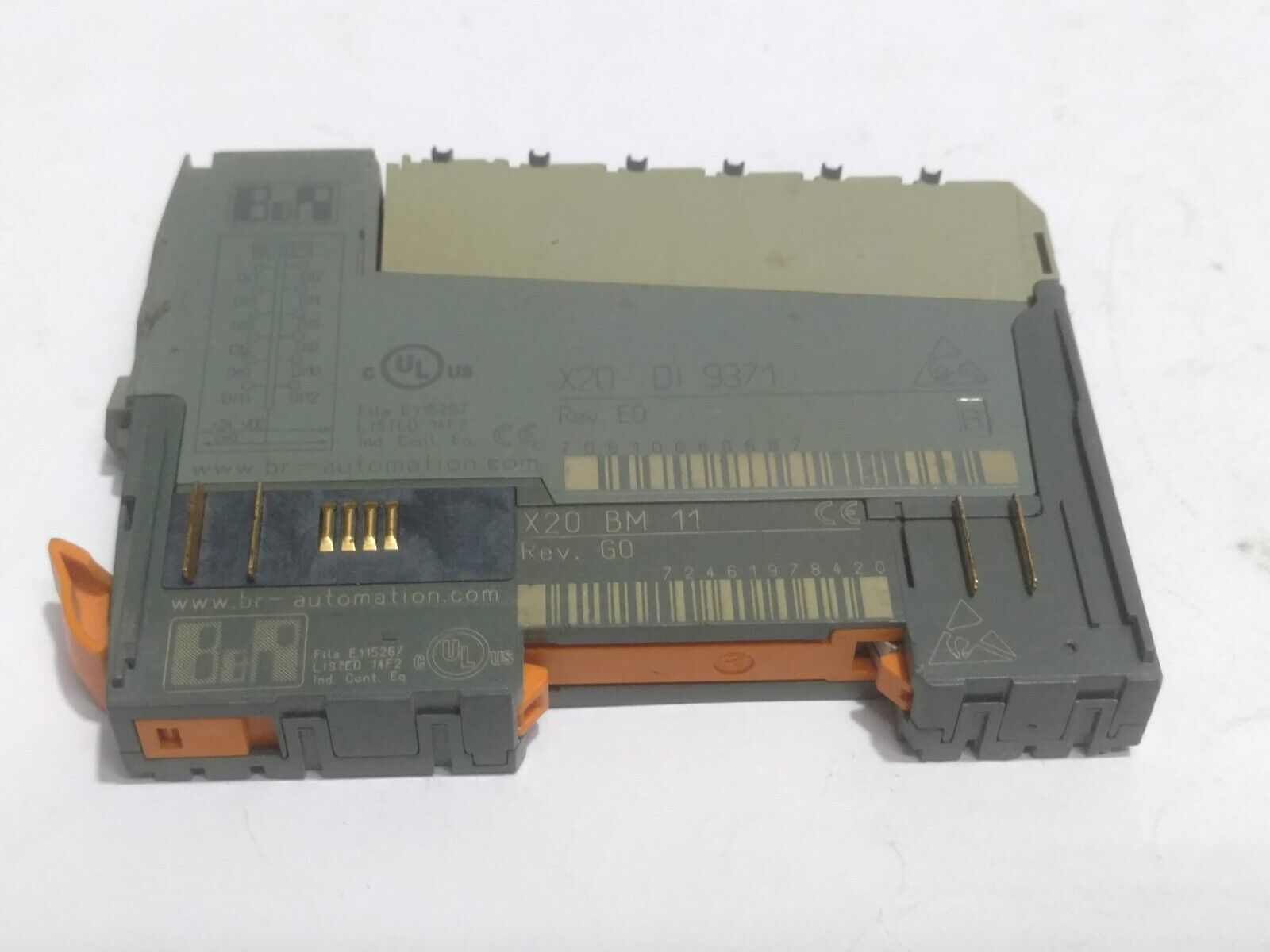 B&R X20 D0 9322 PLC Module Rev E0 W/ X20BM11 Bus base Rev. G0 - Image 6