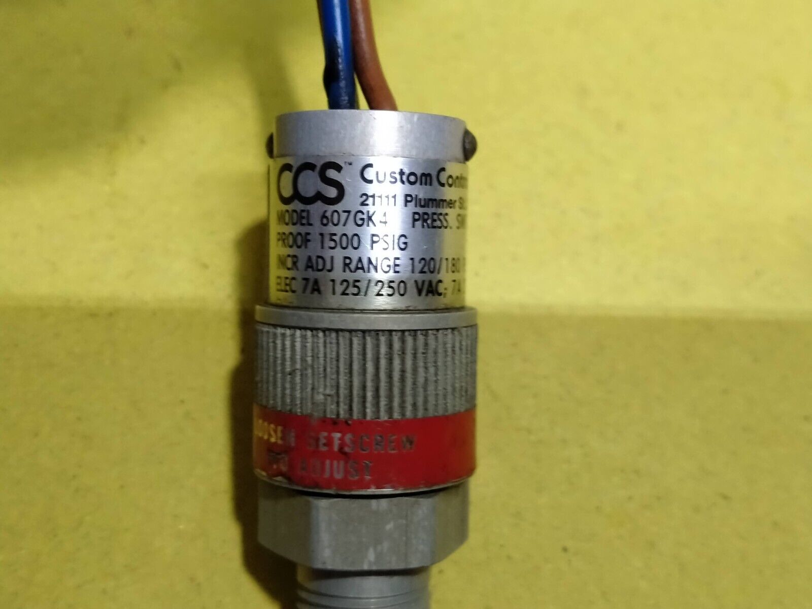 Custom Sensors 607GK4 Press Switch Proof 1500 PSIG CCS - Image 2