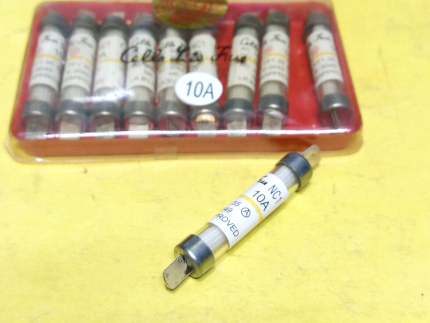 Cello Lite NC1 Fuses Electric Fuse 10A Lot of 10 Marin Store Spare New.